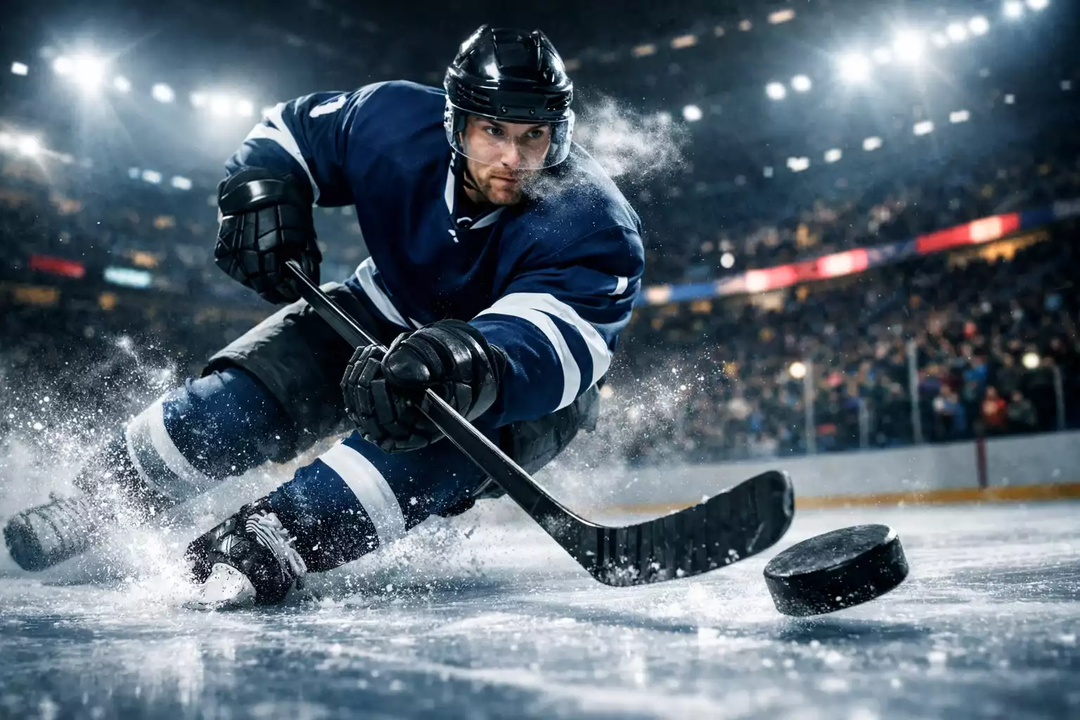 Dynamische Eishockey-Szene